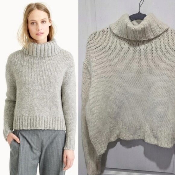 J. Crew Sweaters - J Crew | Heavy Knit Alpaca Blend Turtleneck Sweater in Cream